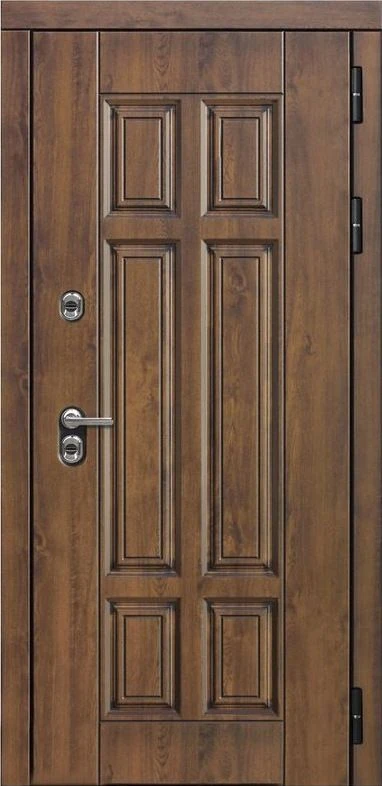 Входная дверь ДвериПРО Квадро Экошпон СБ-3 (16мм, Капучино) DPRO228091 внешняя сторона